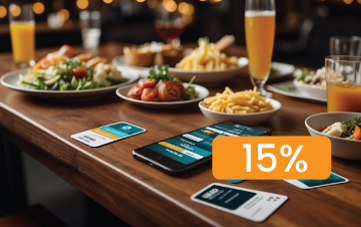 Laptop with At Your Door app on screen — Eat Local. Get Rewards.